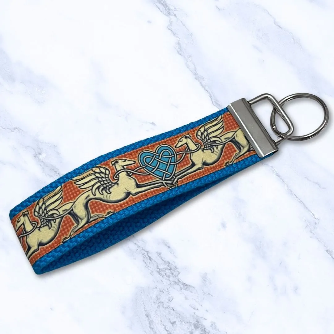 Key Leash Angel Heart Hounds Turquoise