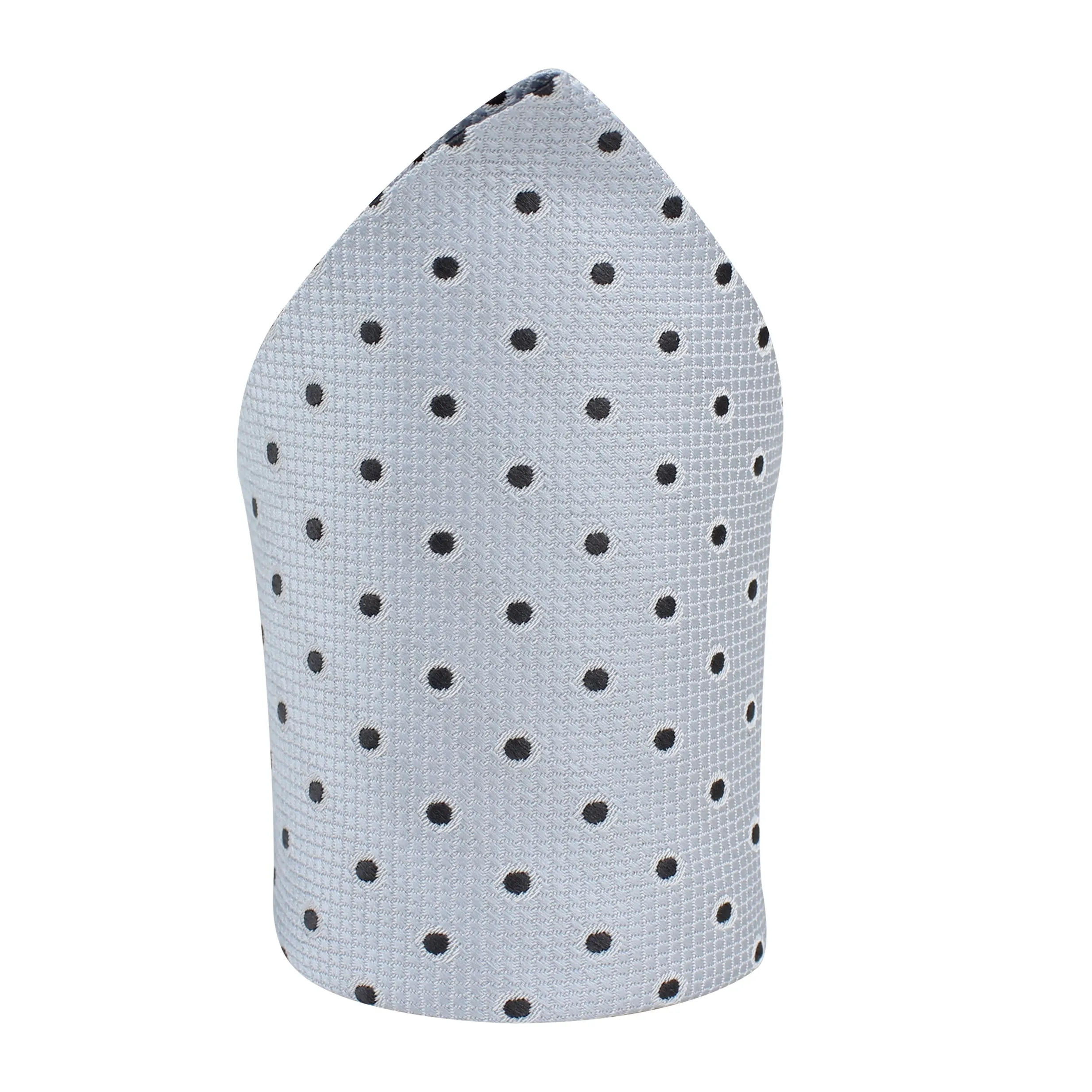 Kovove The Enchanting Polka Dot Grey Pocket Square For Men