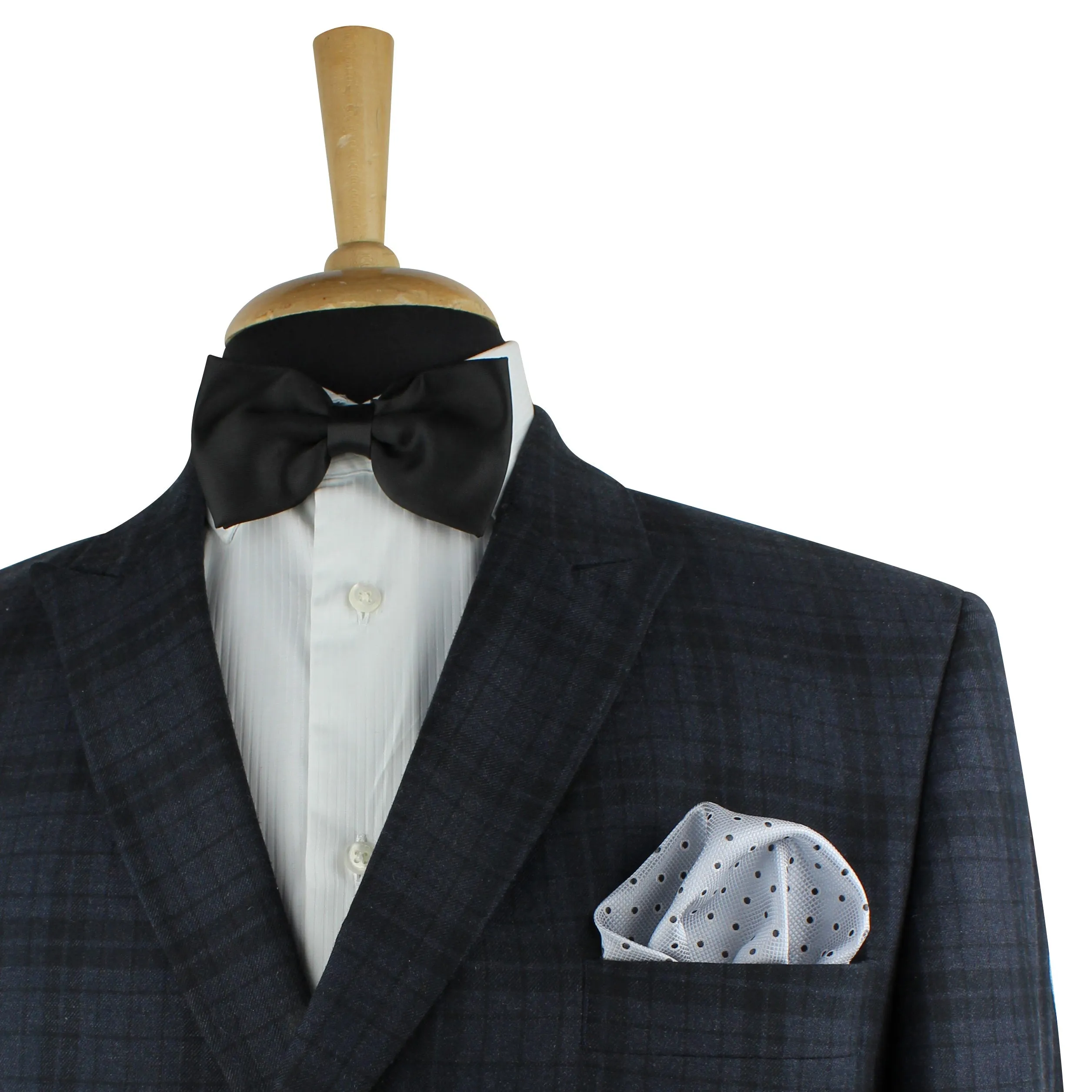 Kovove The Enchanting Polka Dot Grey Pocket Square For Men