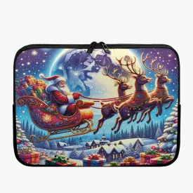 Laptop Sleeve - without handles - Christmas, Santa and Sleigh