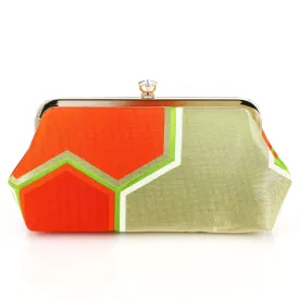 [LAST ONE] Bishamon in Orange and Green | Upcycled from vintage Japanese Obi