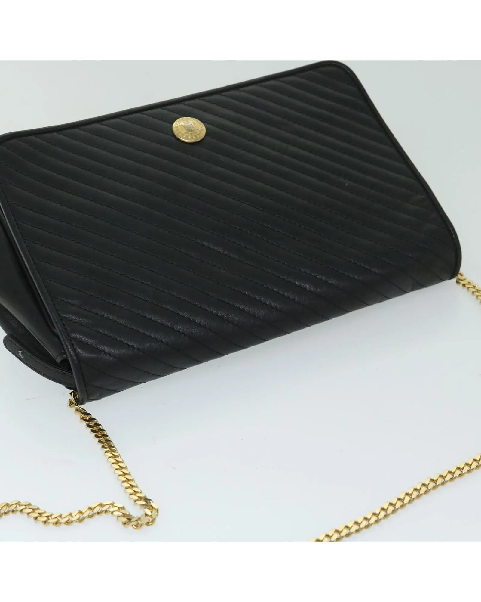 Leather Chain Shoulder Bag - Authentic