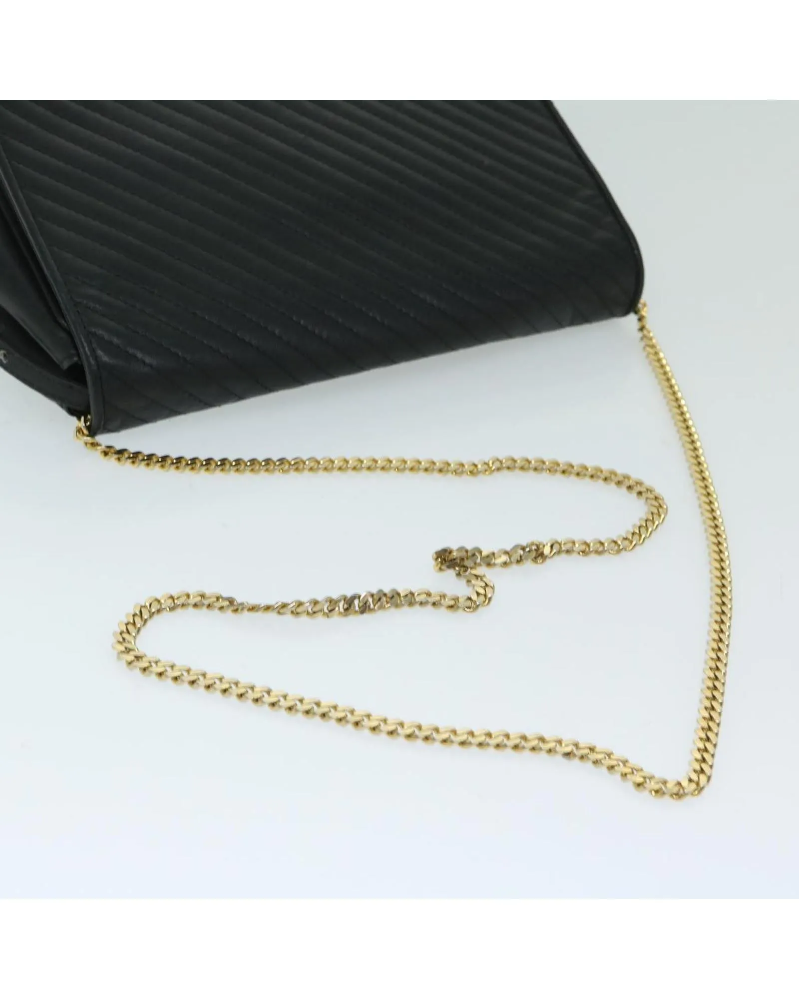 Leather Chain Shoulder Bag - Authentic