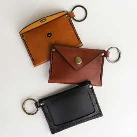 Leather ID Keychain