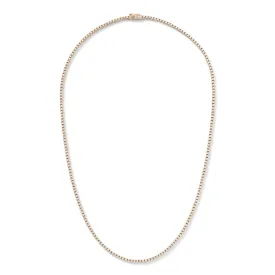 Line Necklace in 18K Rose Gold with White Diamonds