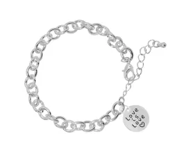 Love Is Love Circle Charm Chunky Bracelets