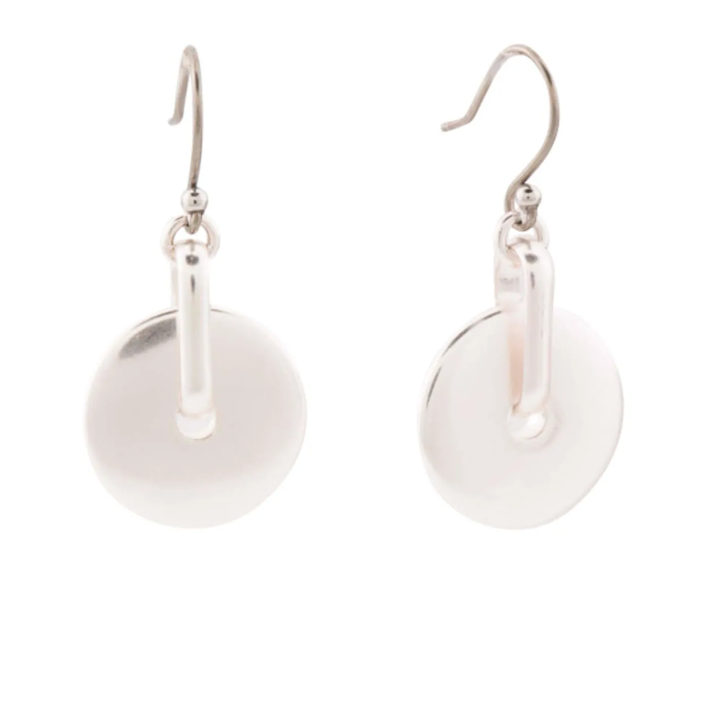 Lucky Brand Silver-Tone Disk Drop Earrings