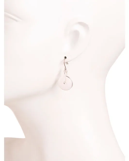 Lucky Brand Silver-Tone Disk Drop Earrings