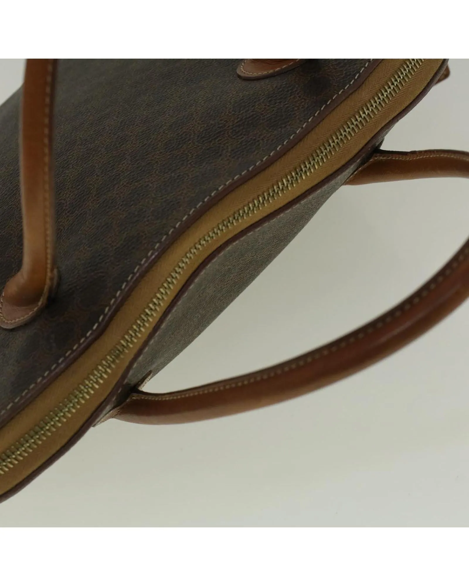 Macadam Canvas Hand Bag in Brown PVC Leather