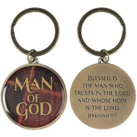 Man Of God Jeremiah 17:7 Keyring