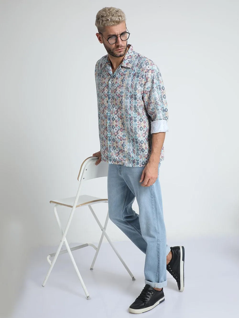 Men Oversized Cuban Collar Prelude Shirt