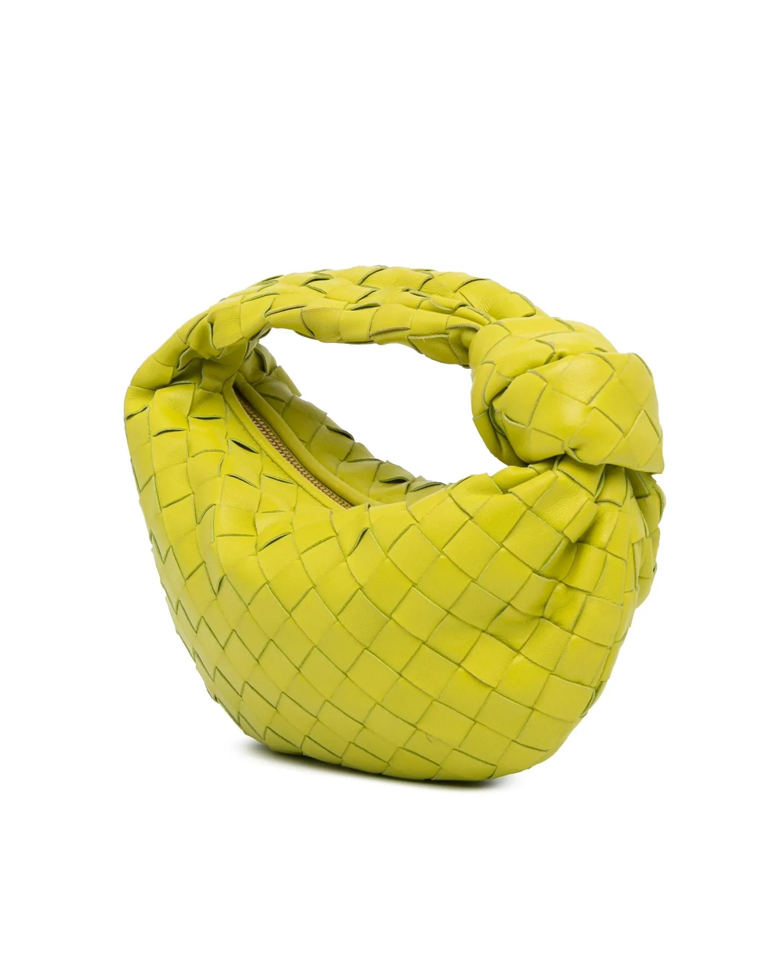 Mini Nappa Intrecciato Woven Leather Bag with Knotted Handle