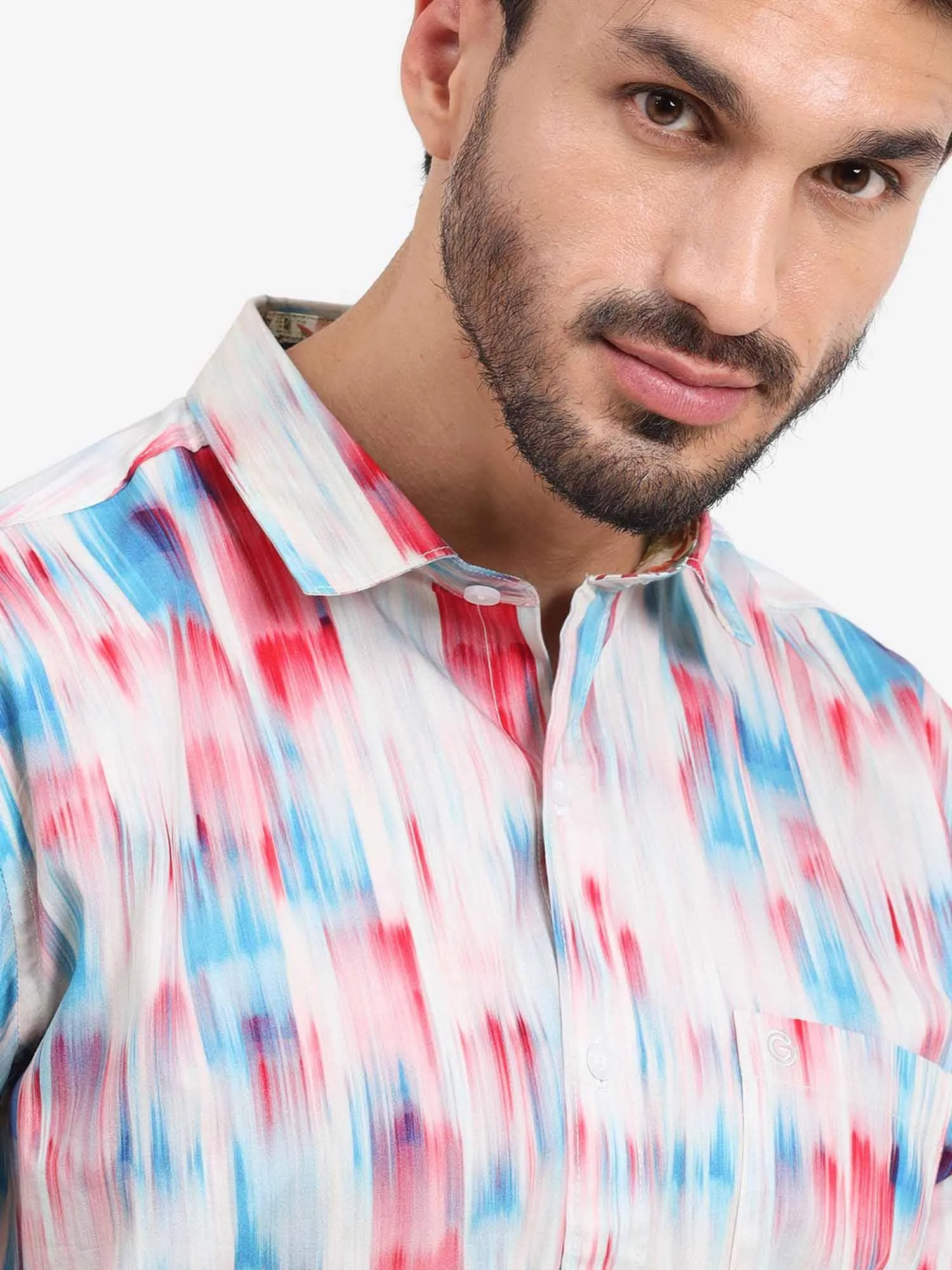 Multi Hue Printed Full Sleeve Shirt