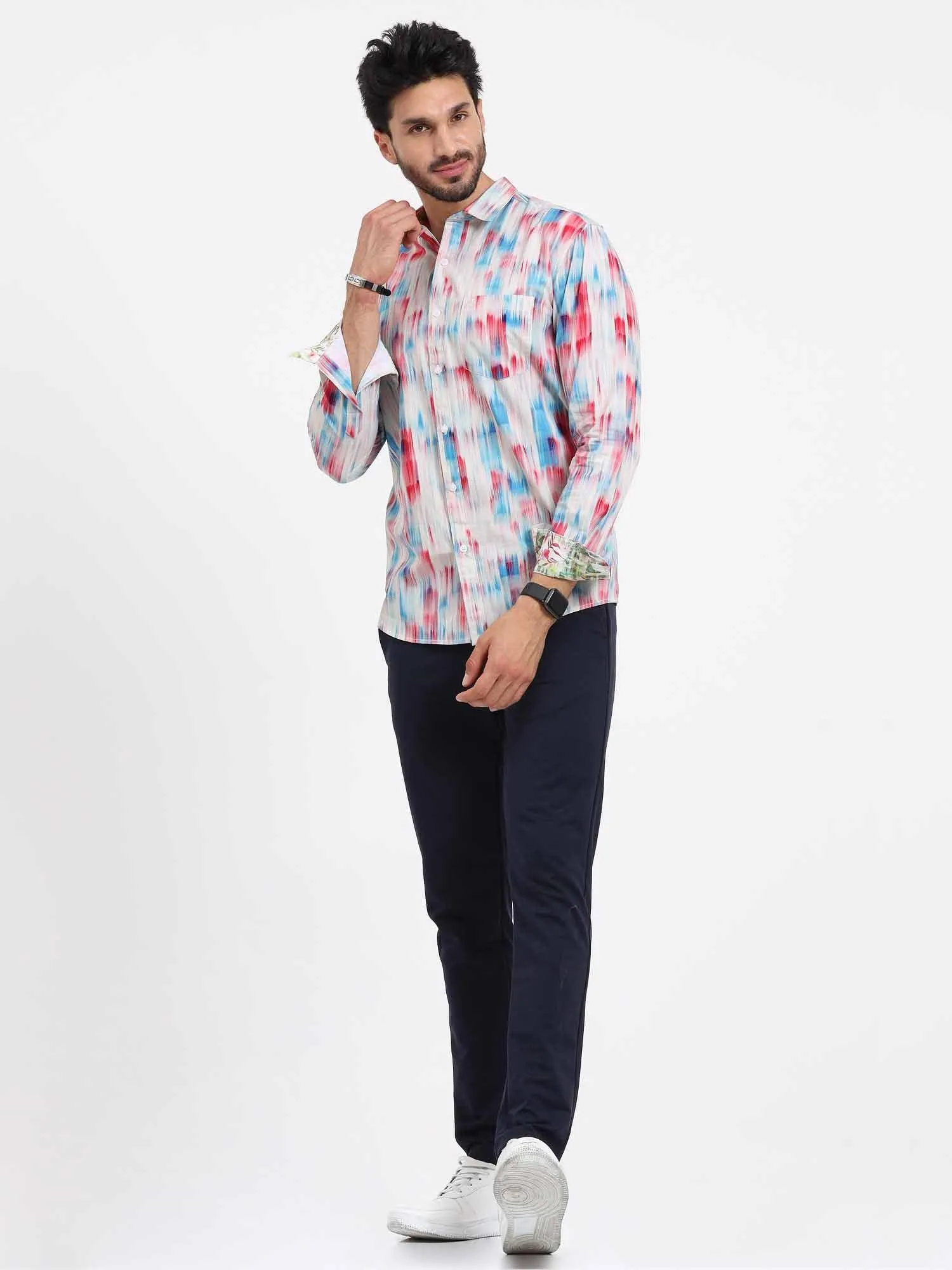 Multi Hue Printed Full Sleeve Shirt