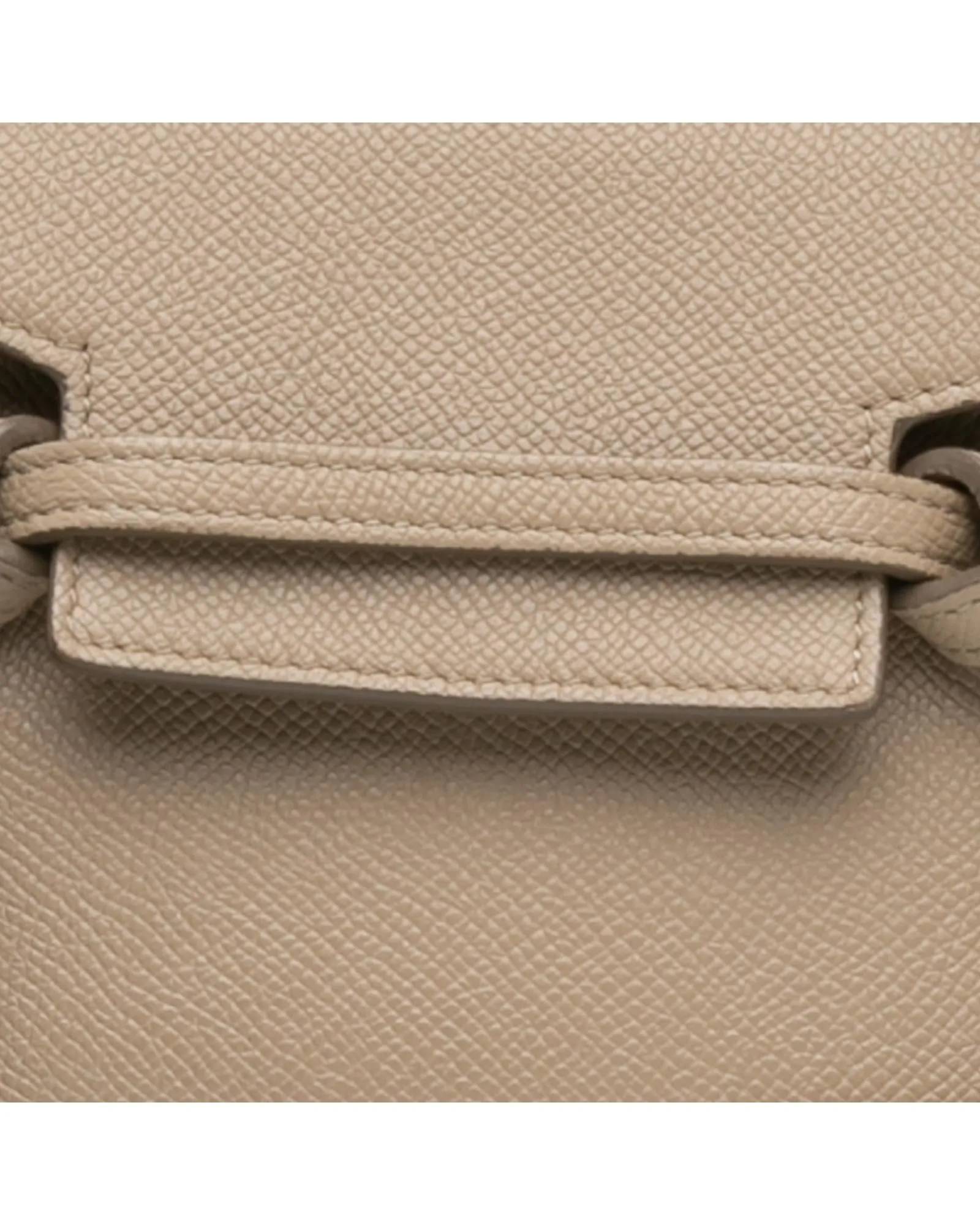 Nano Leather Belt Satchel with Detachable Strap and Multiple Pockets