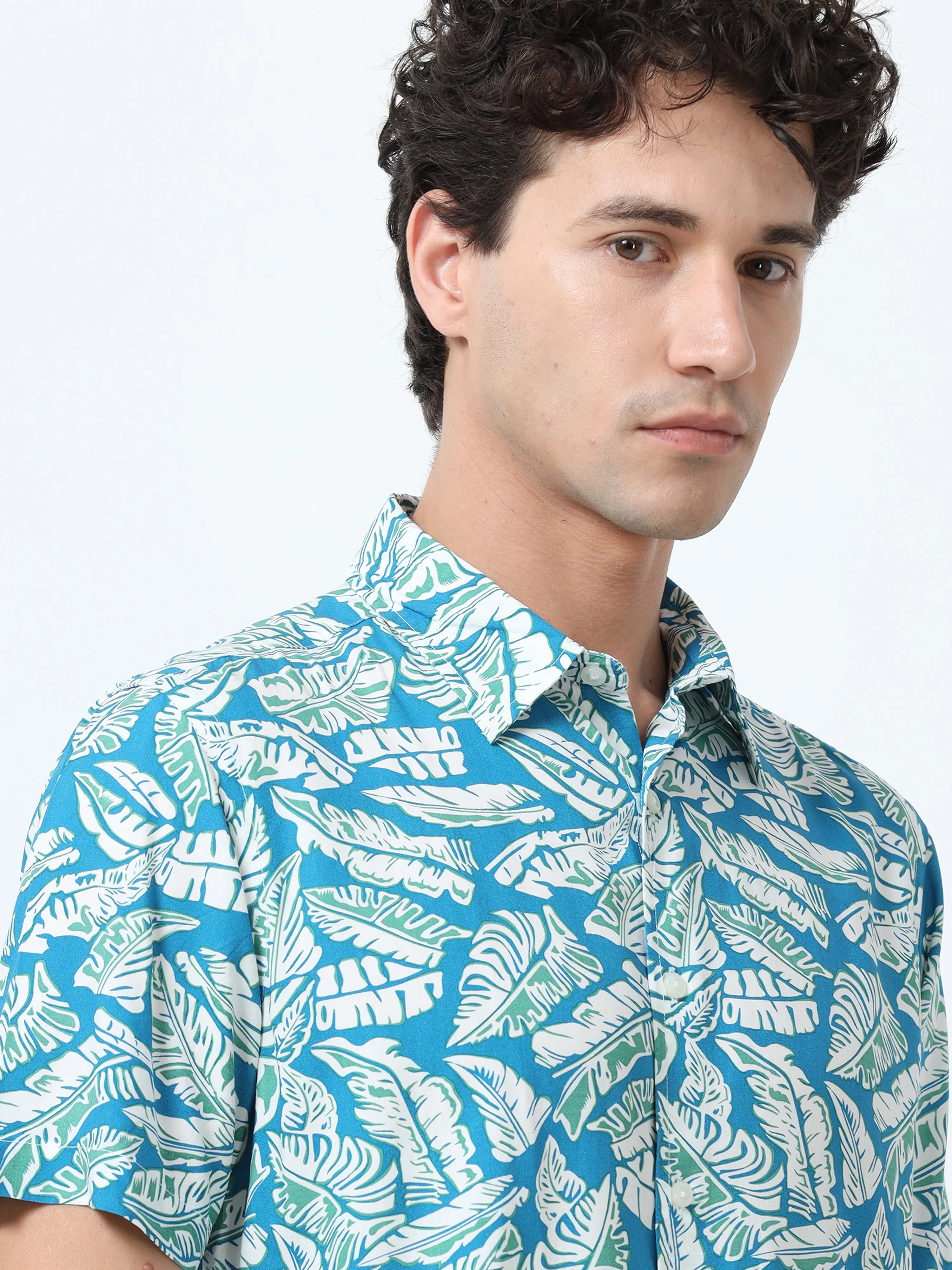 Ophelia - Regular Fit Printed Shirt - Blue