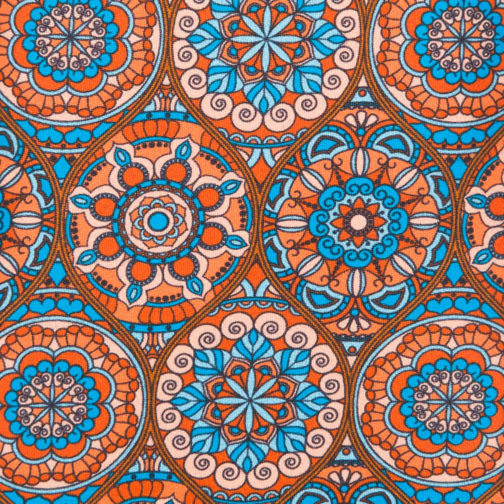 Orange and Light Blue Chartres Cathedral Duchesse Silk Tie