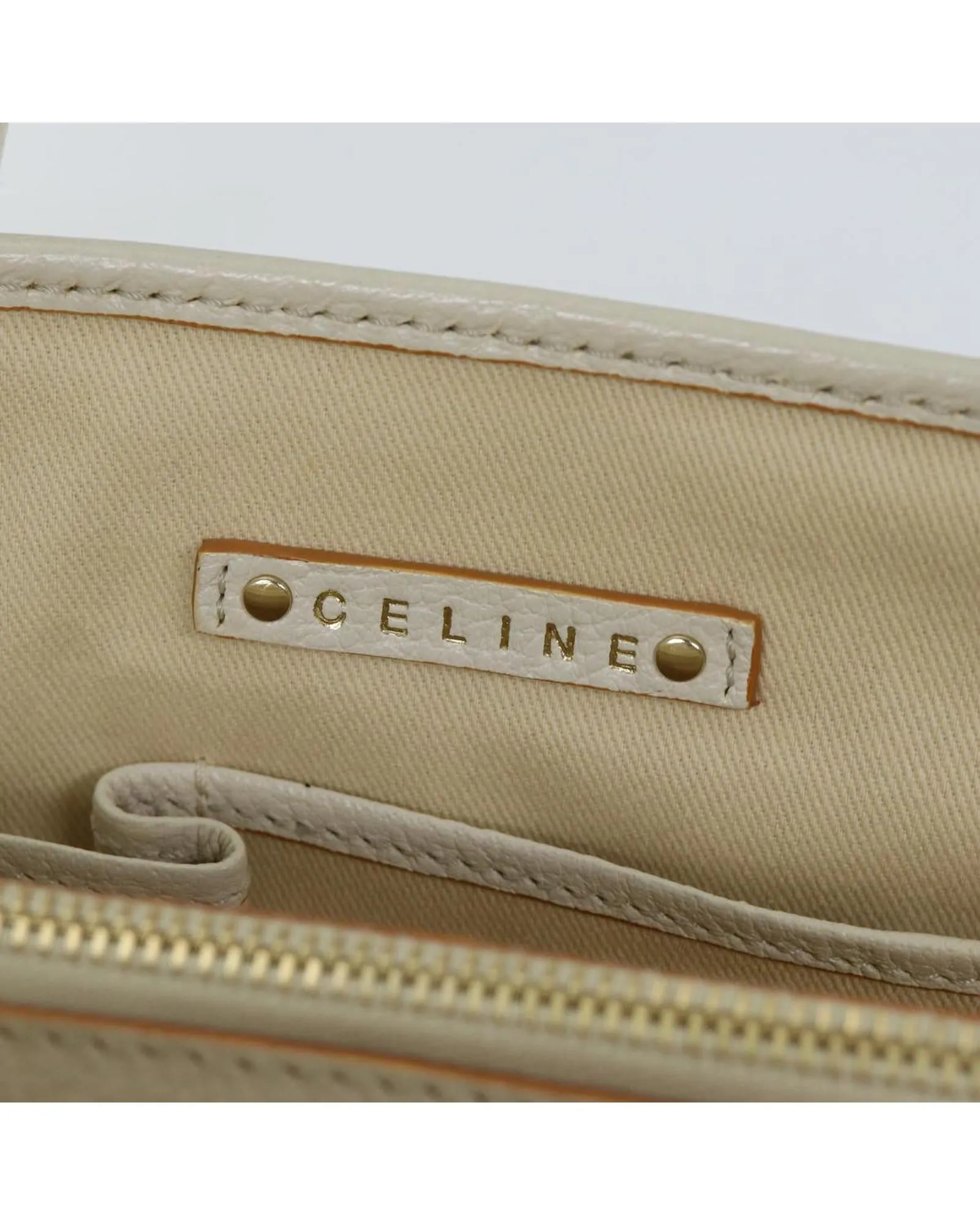 Orange Canvas Hand Bag by Celine