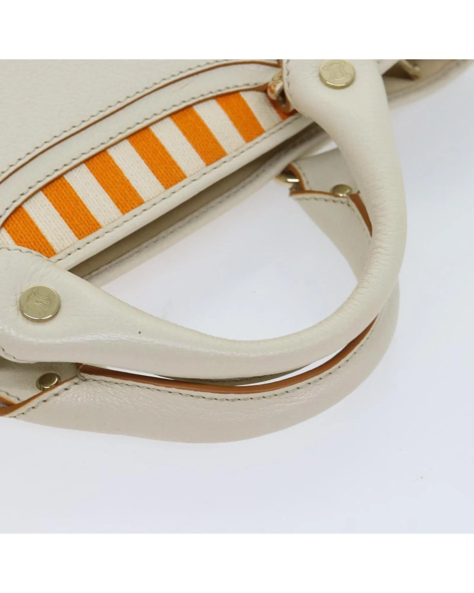 Orange Canvas Hand Bag by Celine