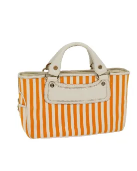 Orange Canvas Hand Bag by Celine