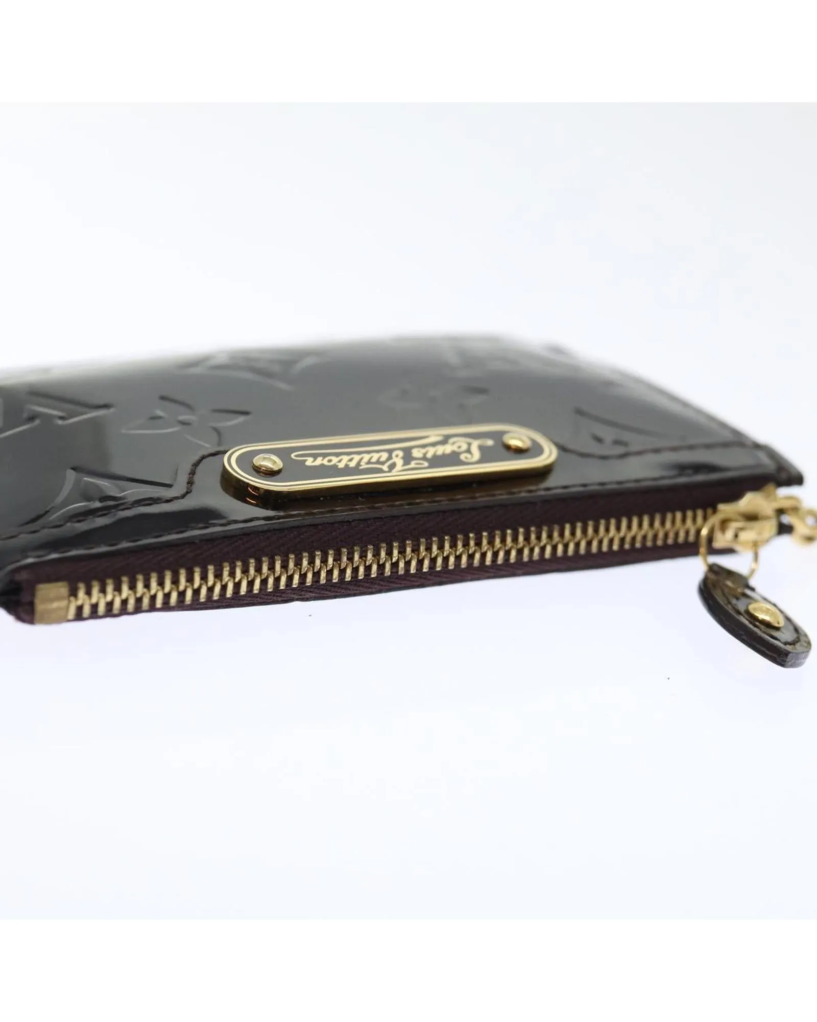 Patent Leather Coin Purse with Dust Bag and Item Box