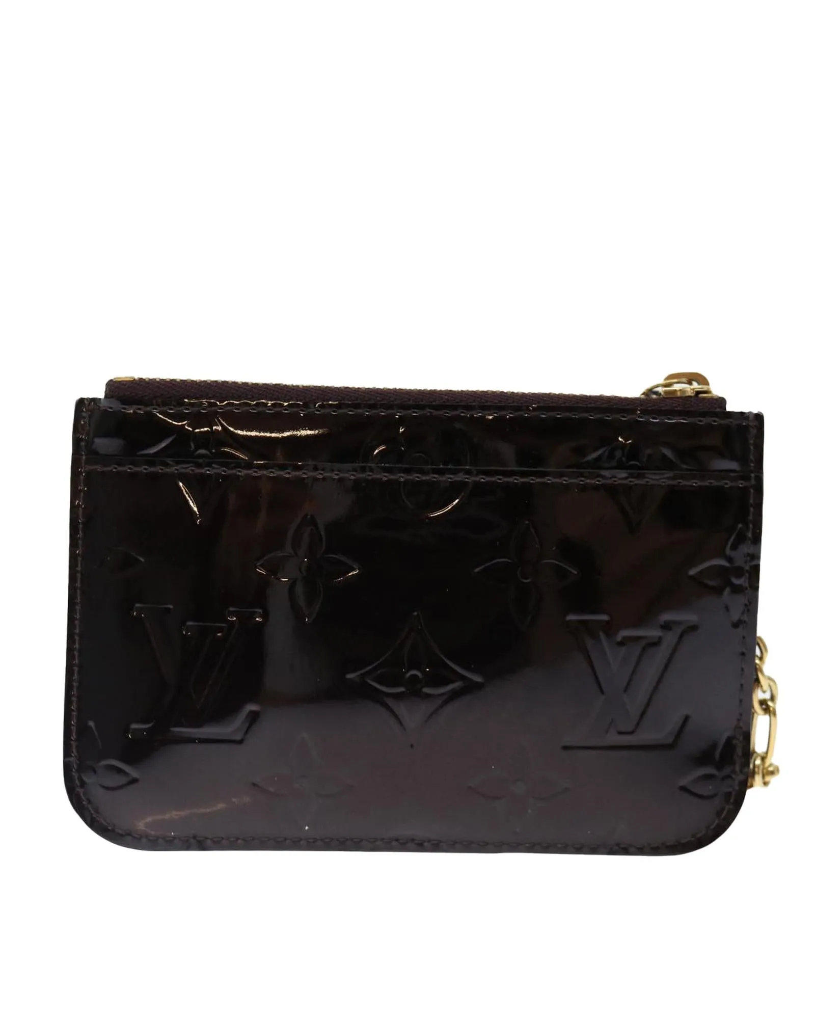 Patent Leather Coin Purse with Dust Bag and Item Box