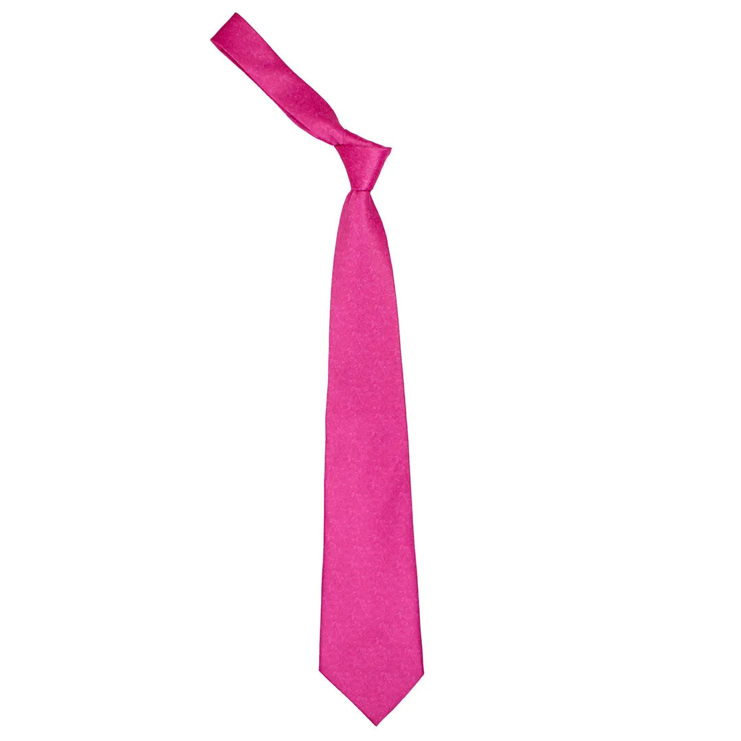 Peluche Blush Elegance Magenta Broad Neck Tie & Pocket Square Set for Men