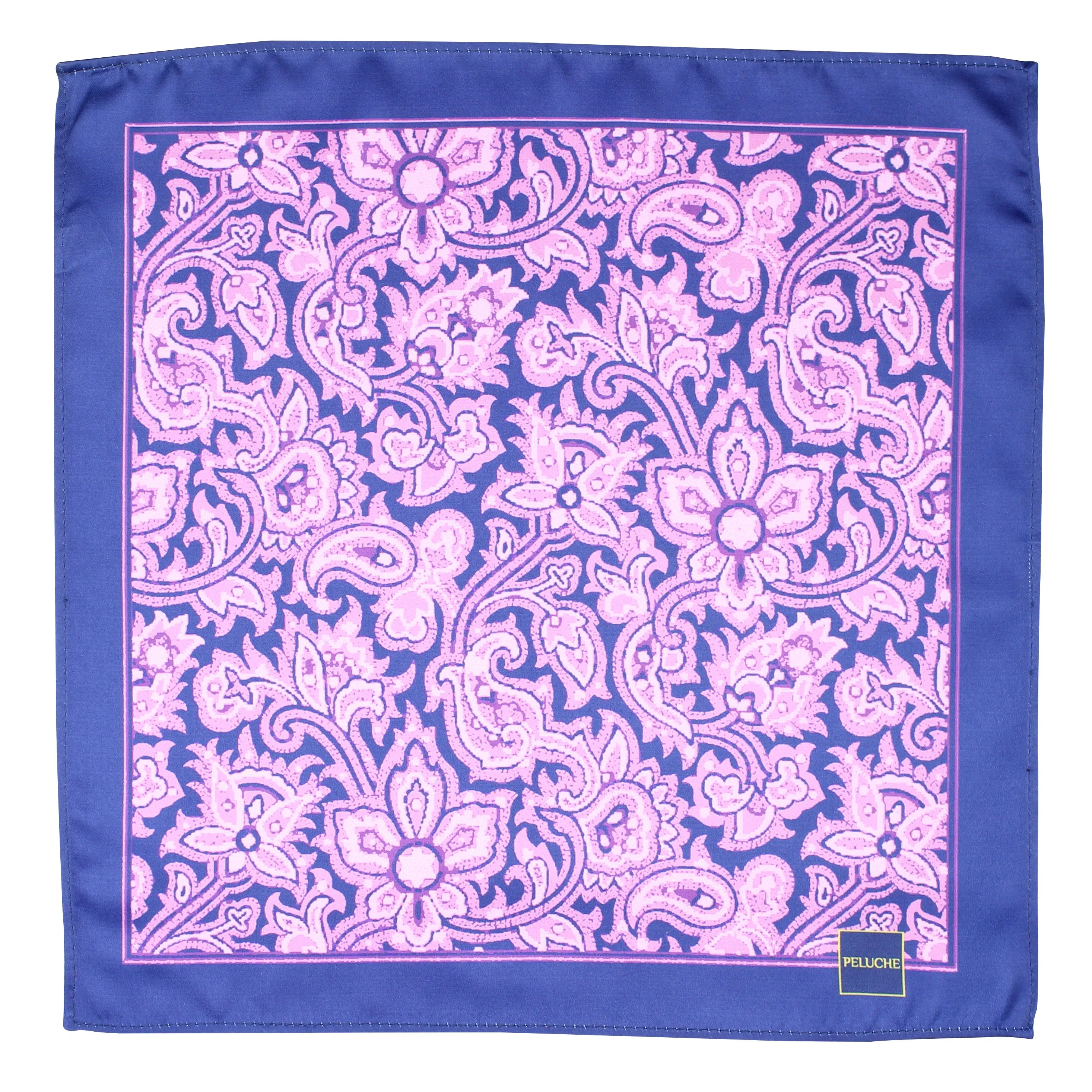 Peluche Floral Designed Pocket Square For Men