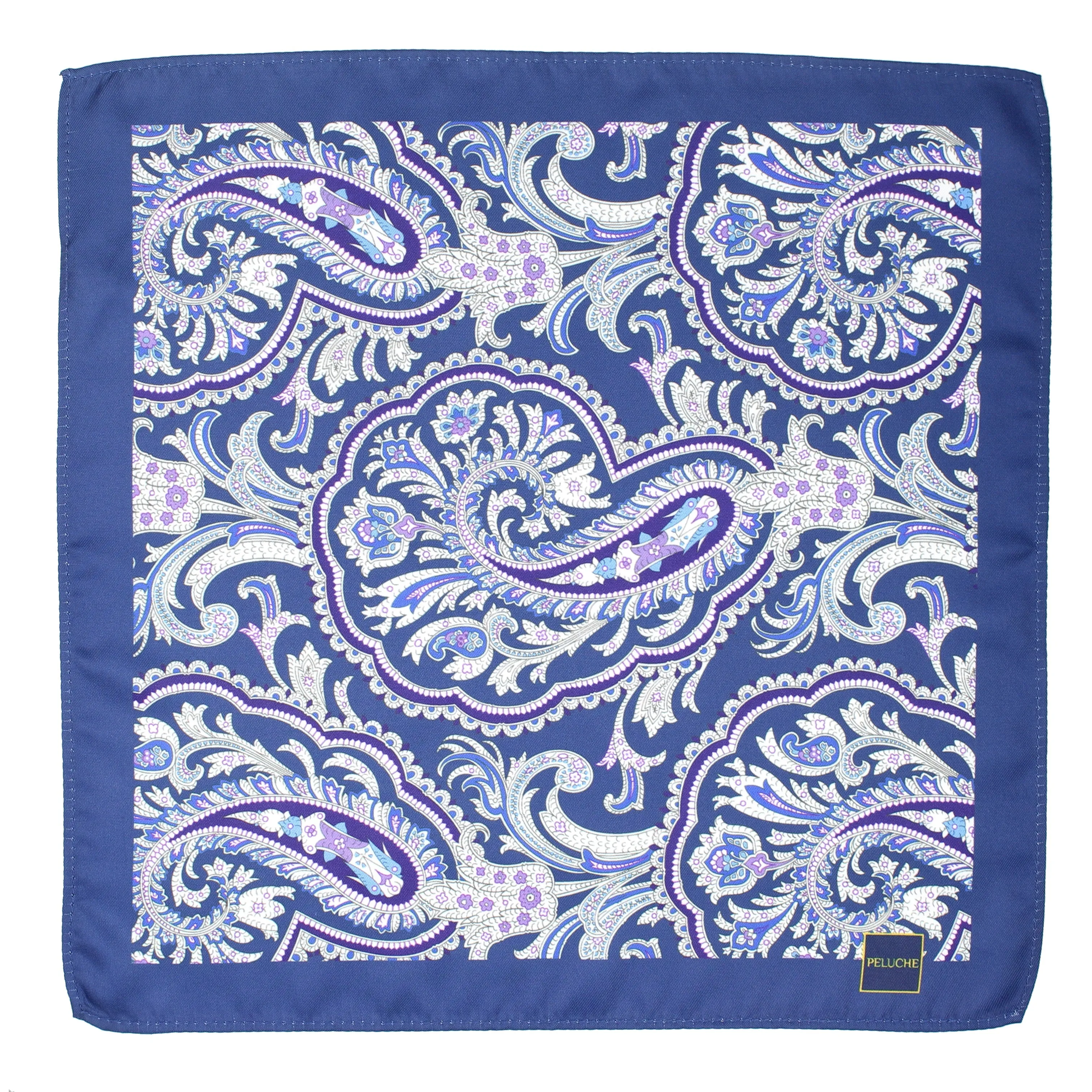 Peluche PolySilk Elegant Paisley Design Pocket Square For Men