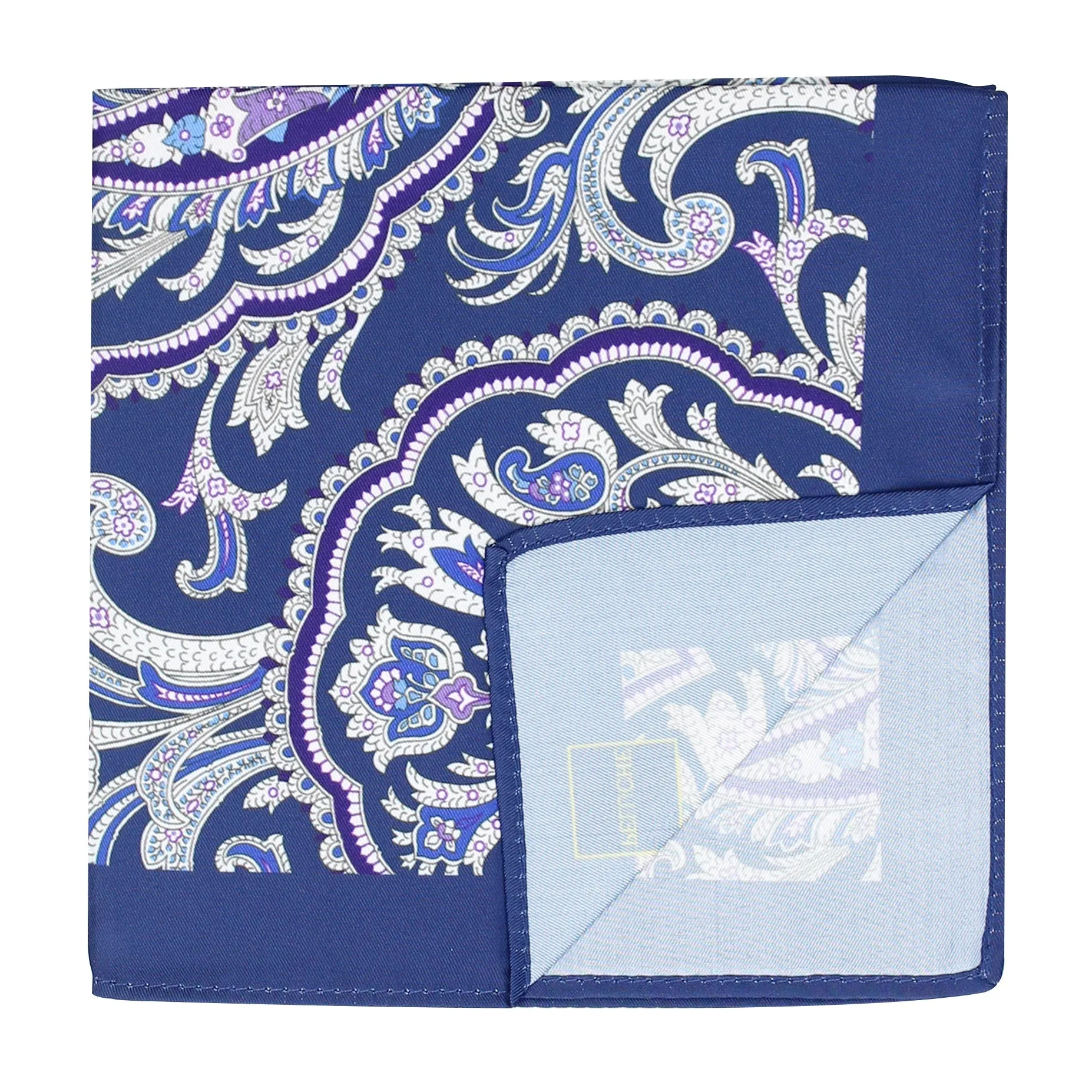 Peluche PolySilk Elegant Paisley Design Pocket Square For Men