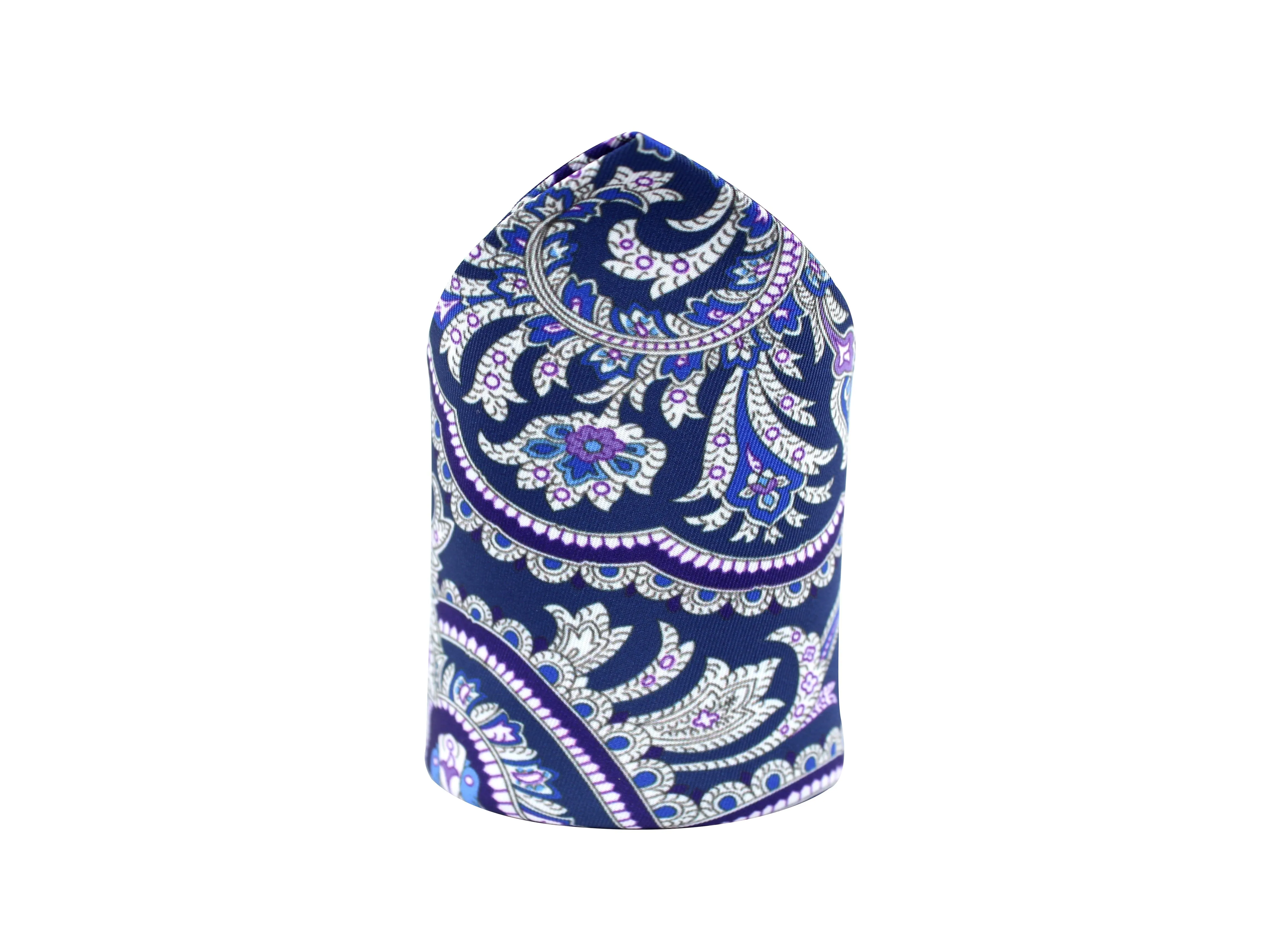 Peluche PolySilk Elegant Paisley Design Pocket Square For Men