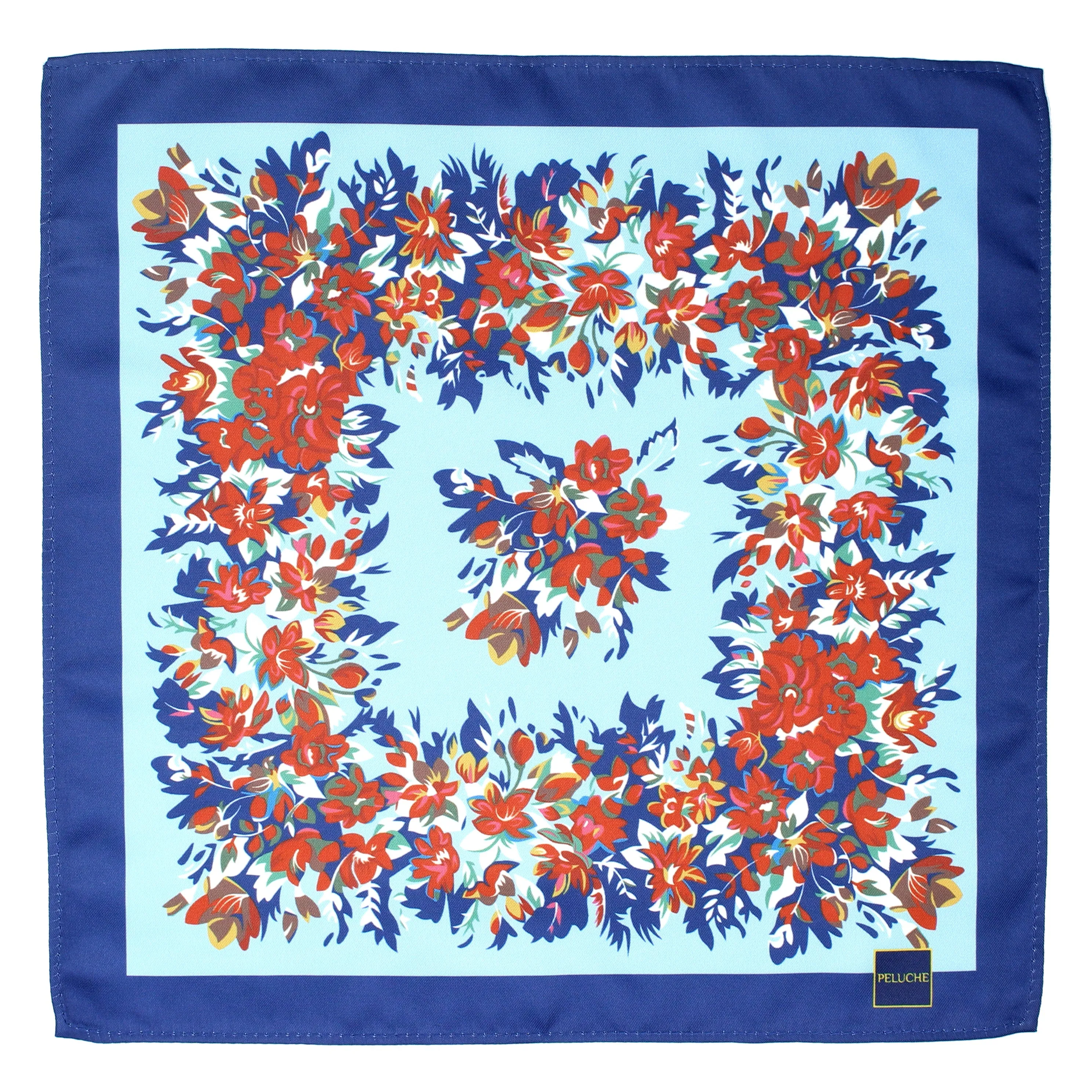 Peluche PolySilk Floral Print Pocket Square For Men