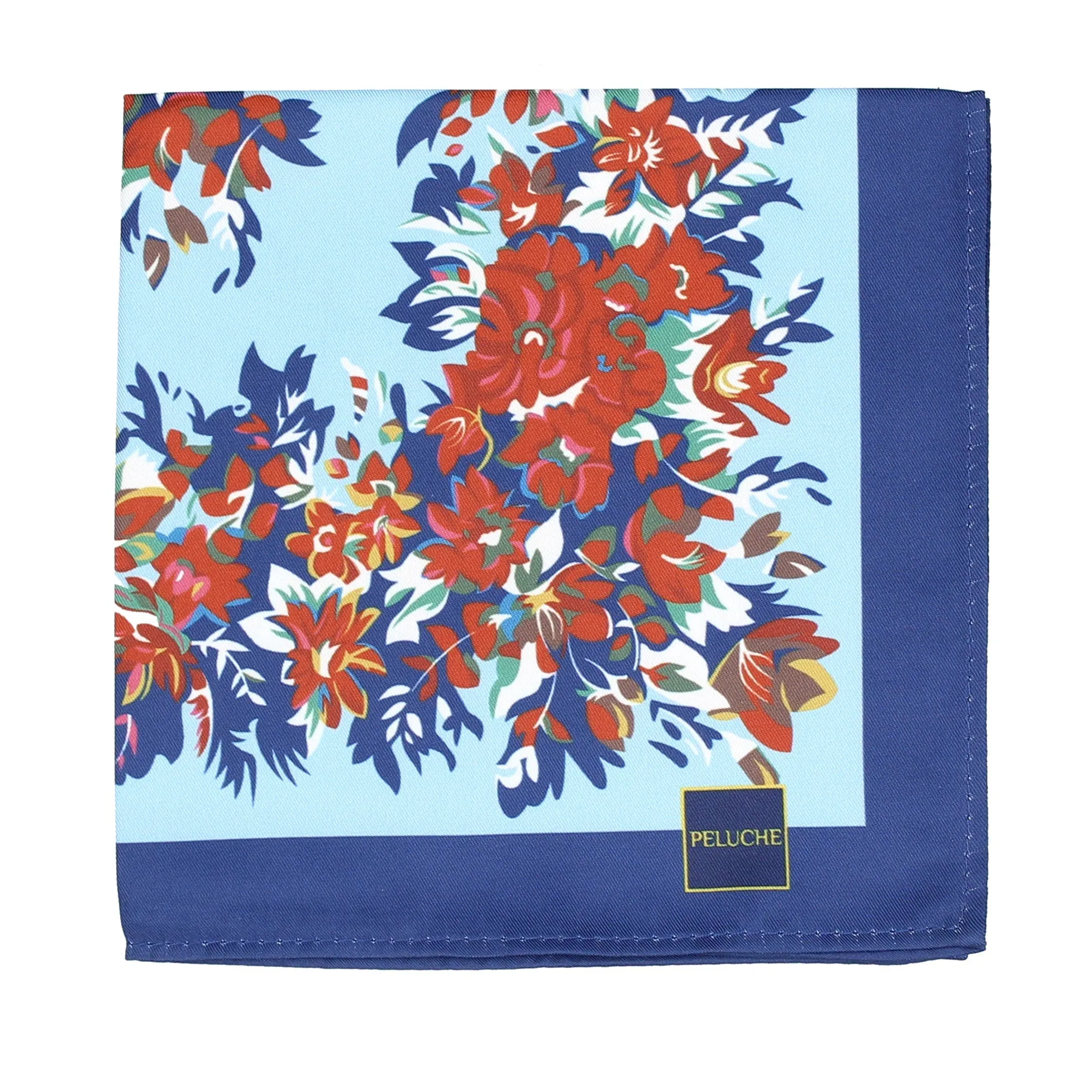 Peluche PolySilk Floral Print Pocket Square For Men