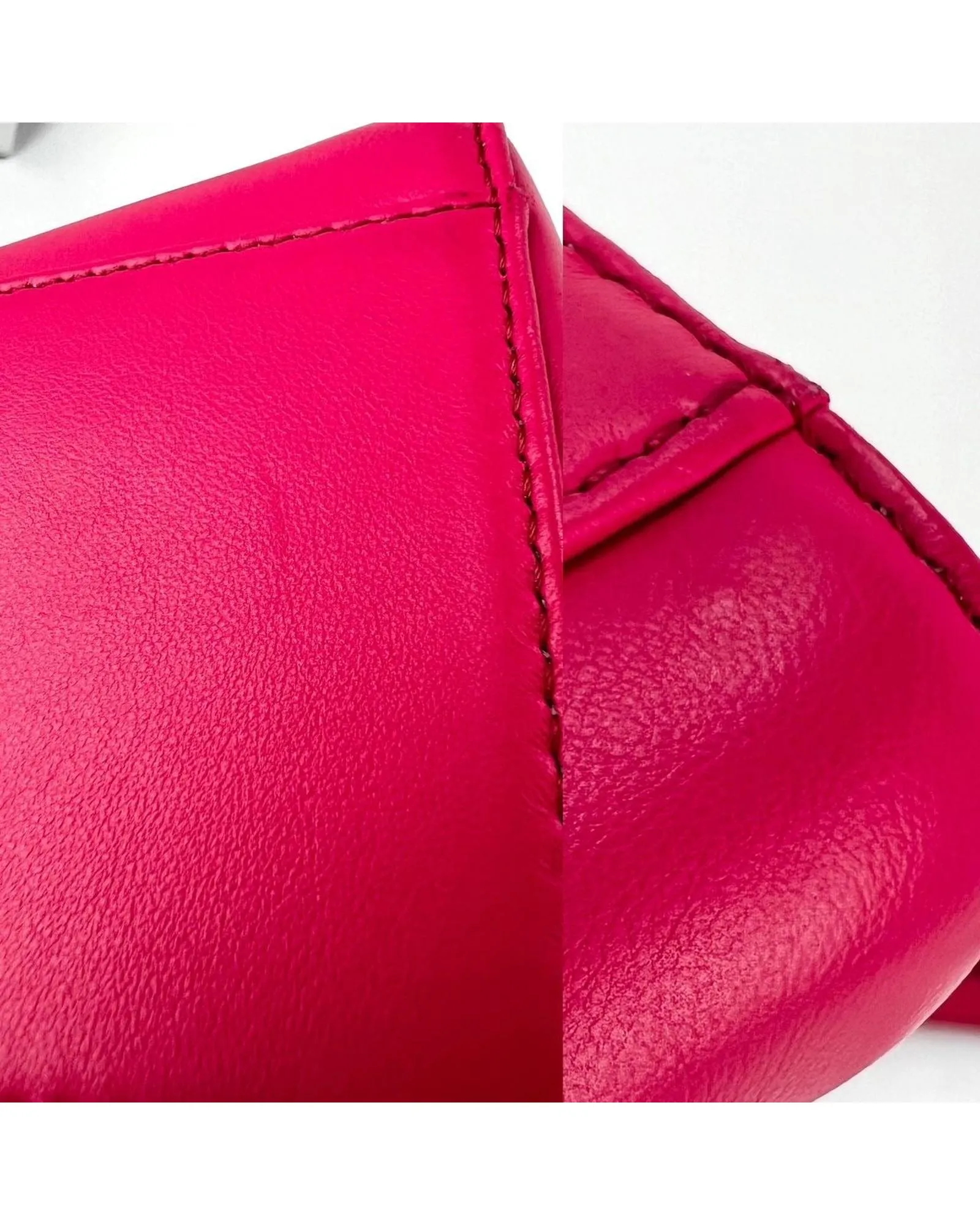 Pink Leather Mini Hand Shoulder Bag by Fendi