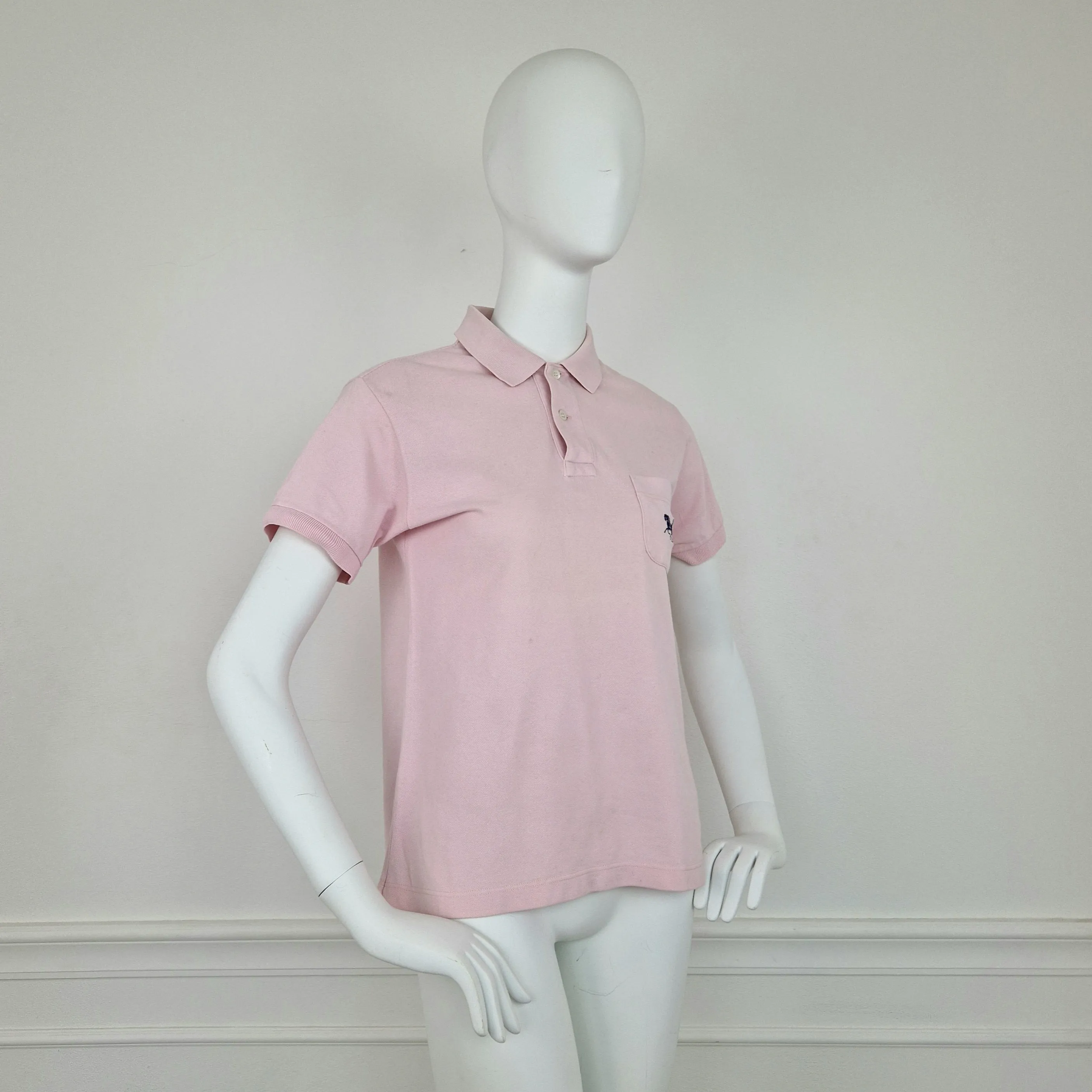 Polo Celine vintage rosa chiaro