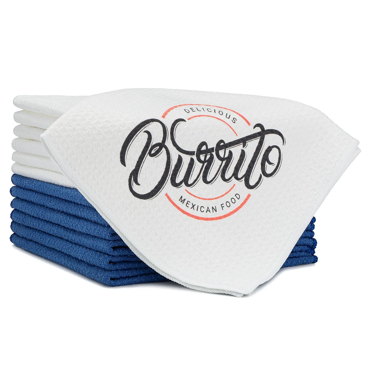 Printed 16"x16" Microfiber Waffle Towel