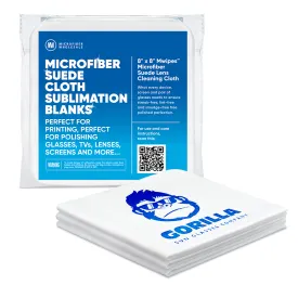 Printed 8"x8" Mwipes™ Microfiber Suede Lens Cleaning Cloth