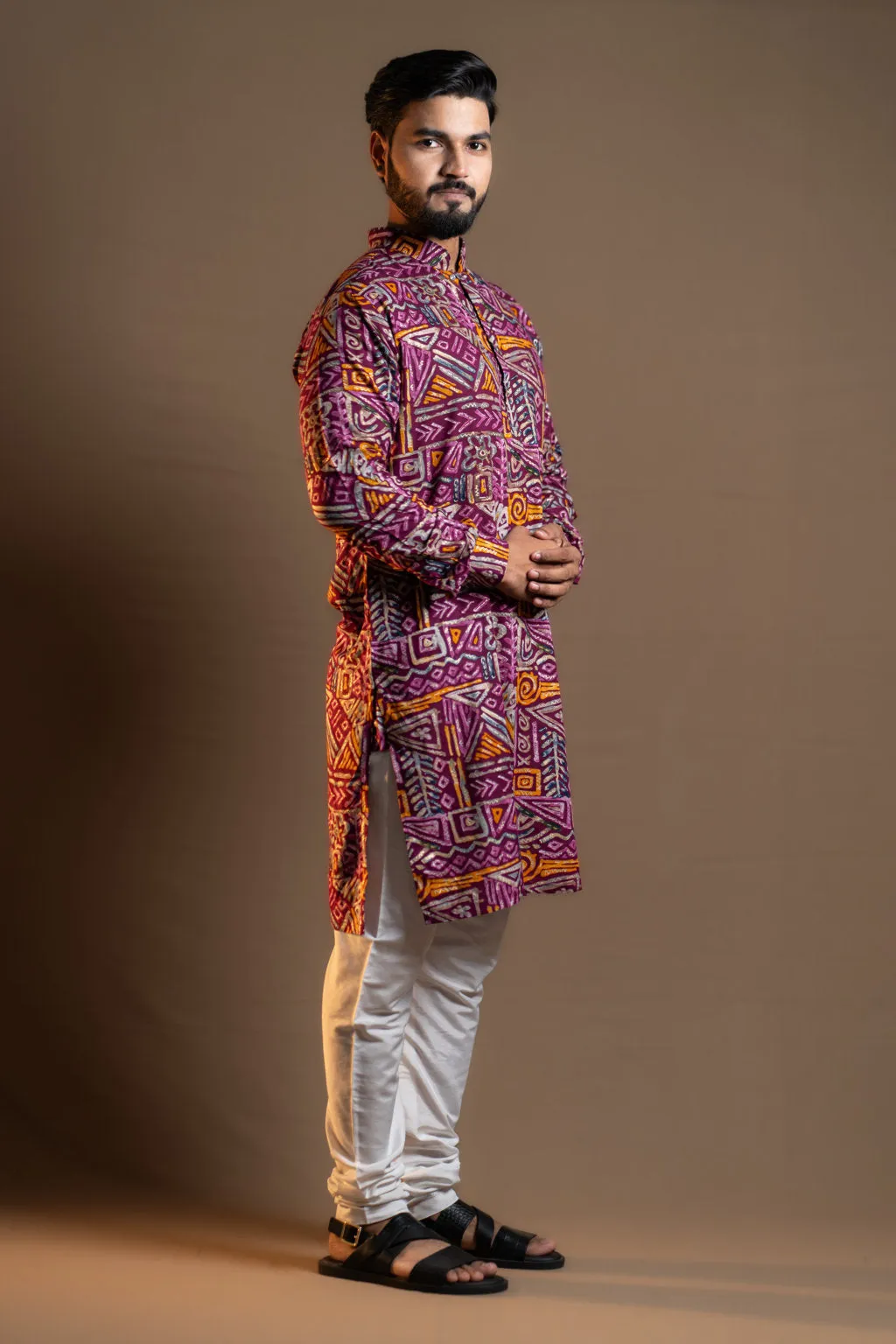 PRINTED MULTICOLOUR KURTA PAJAMA