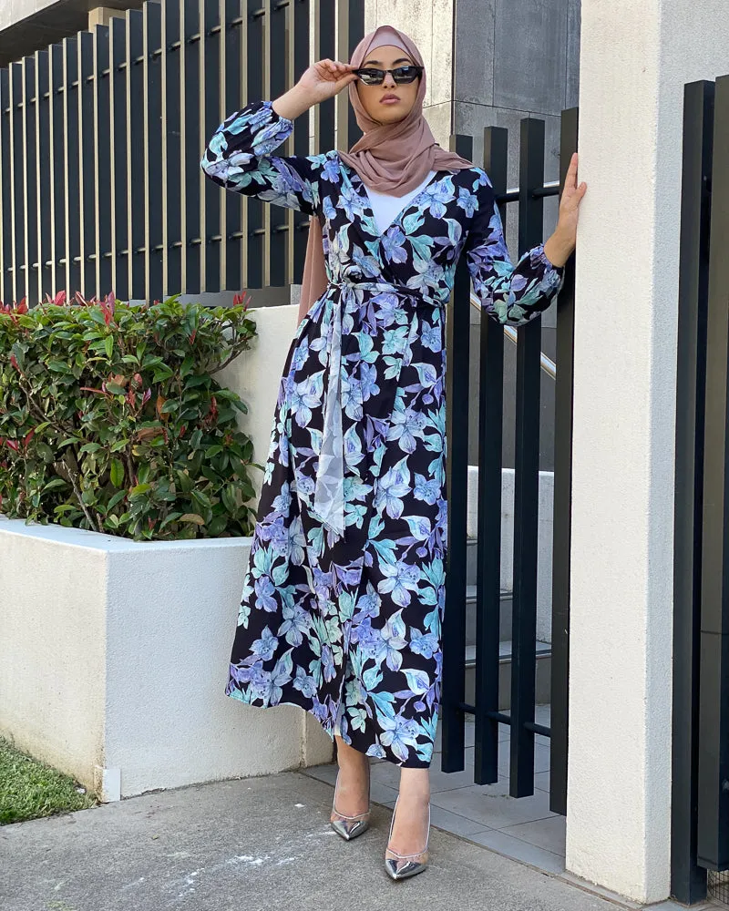 Printed Wrap Dress