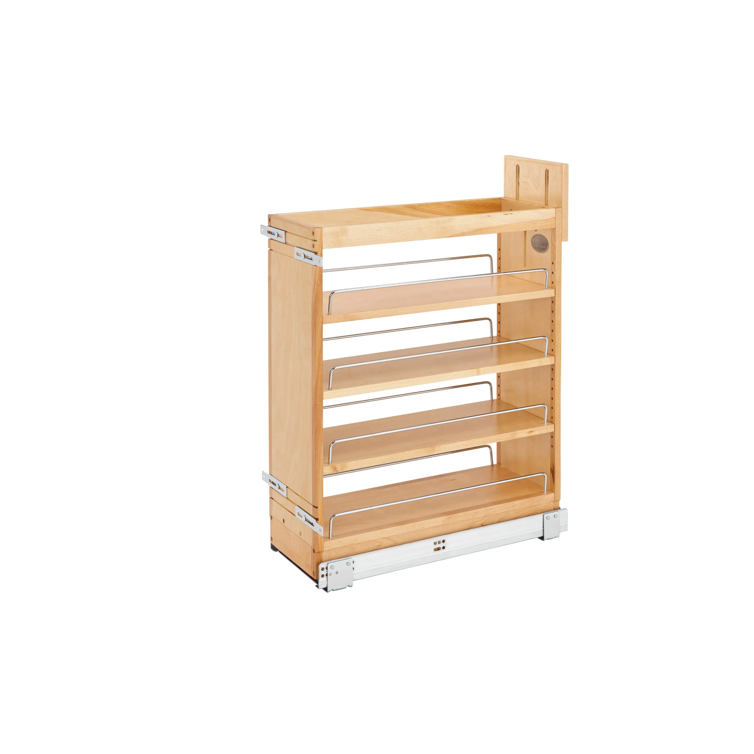 Rev-A-Shelf / 448-BCSC-8C / Wood Base Cabinet Pullout Organizer w/ Soft-Close