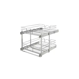 Rev-A-Shelf / 5WB2-1822CR-1 / Two-Tier Bottom Mount Pullout Steel Wire Organizer