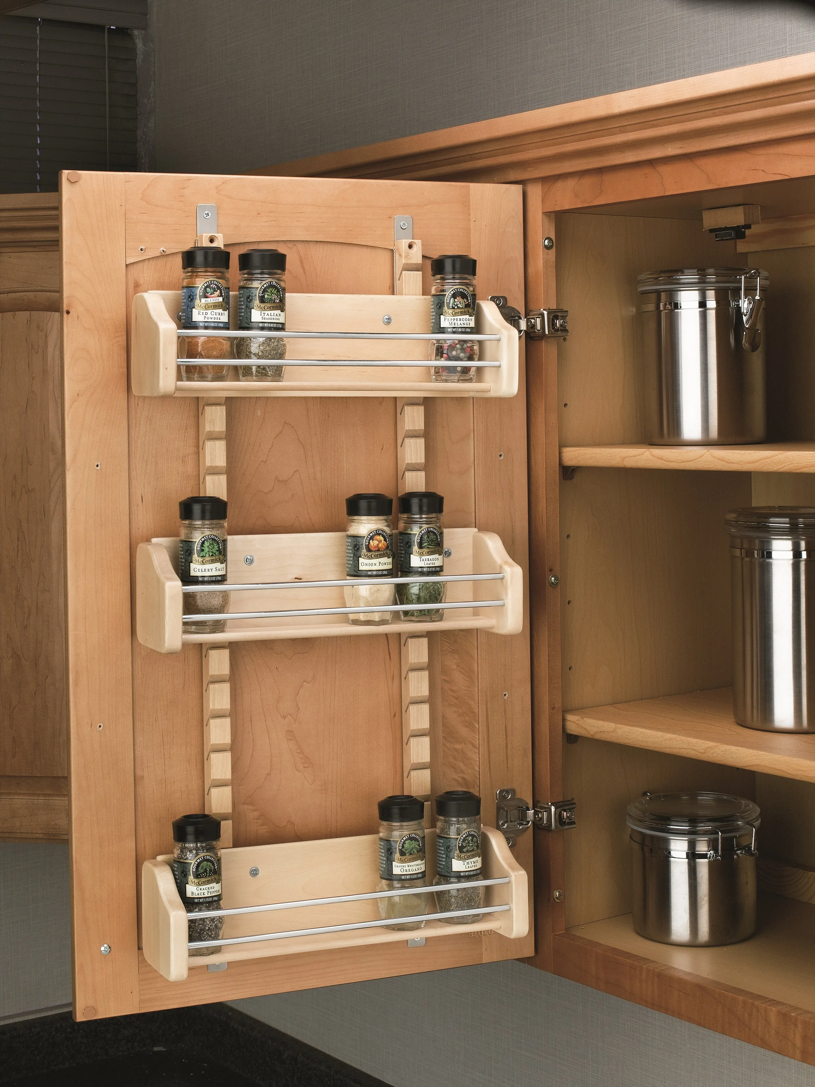 Rev-A-Shelf Medium Adjustable Door mount Spice Rack 4ASR-18