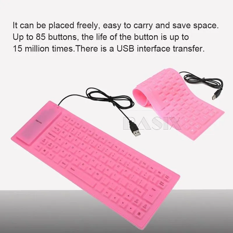 Silicone Foldable Waterproof USB Keyboard