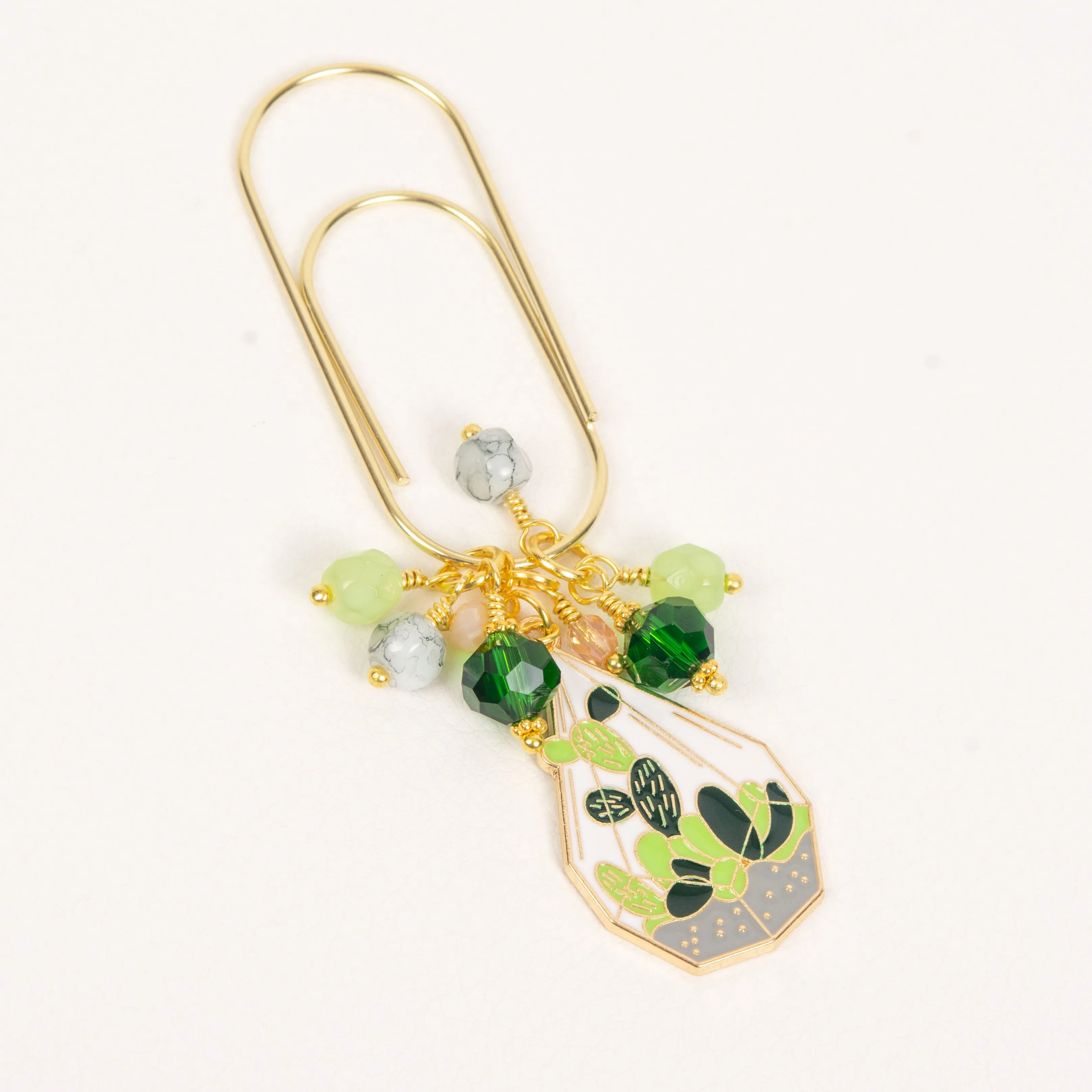 Succulent Terrarium Dangle Clip or Charm