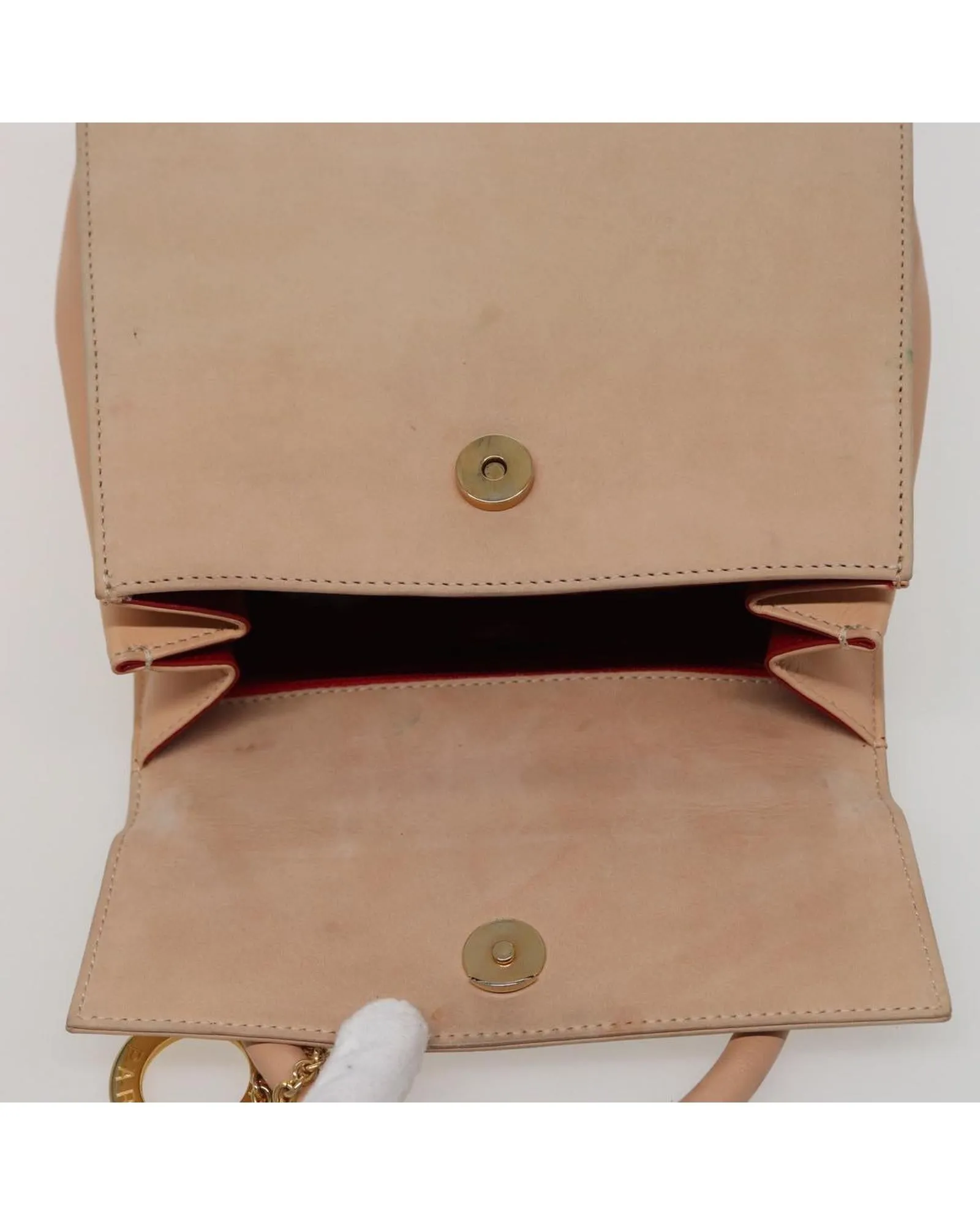 Suede Hand Bag with Charm Detailing