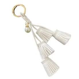 Tassel Bag Charm - White