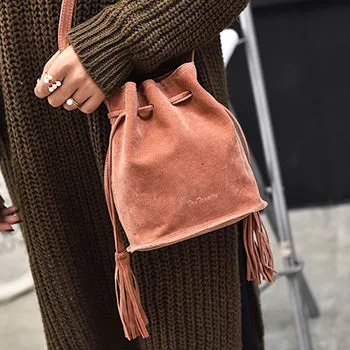 Tassel Bucket Shoulder Handbags