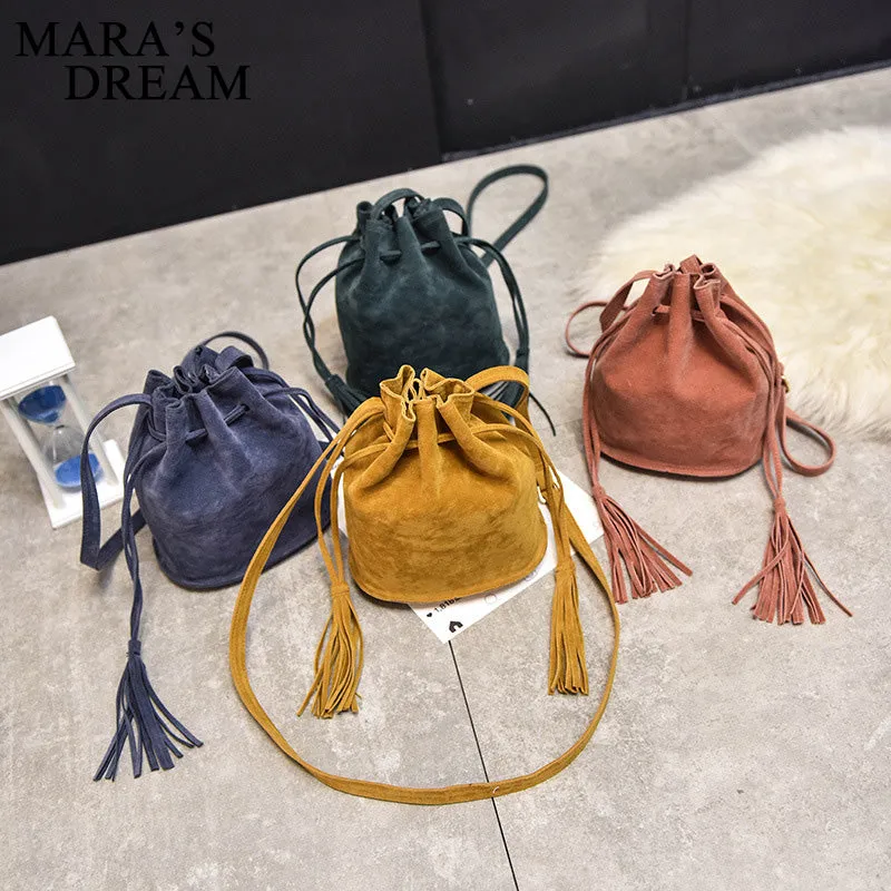 Tassel Bucket Shoulder Handbags