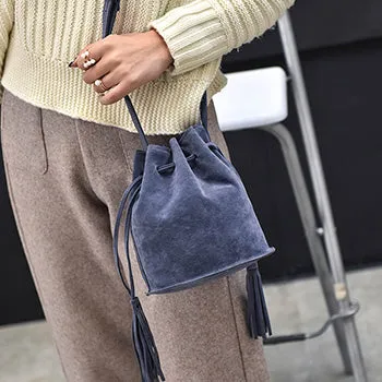 Tassel Bucket Shoulder Handbags