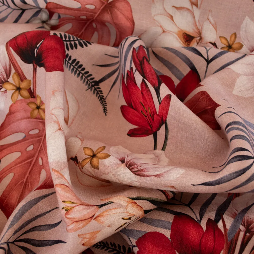 Tropical Printed Linen